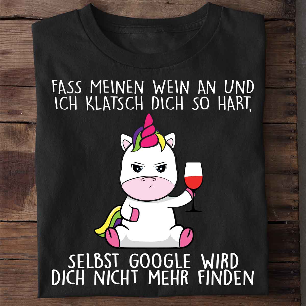 Wein Cute Einhorn - Shirt Unisex