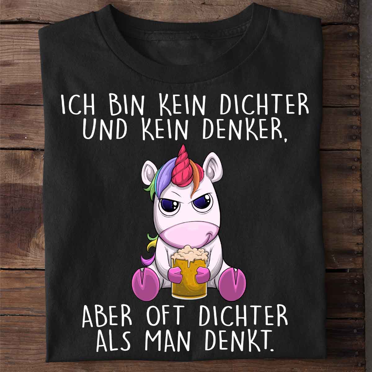 Dichter und Denker Einhorn - Shirt Unisex