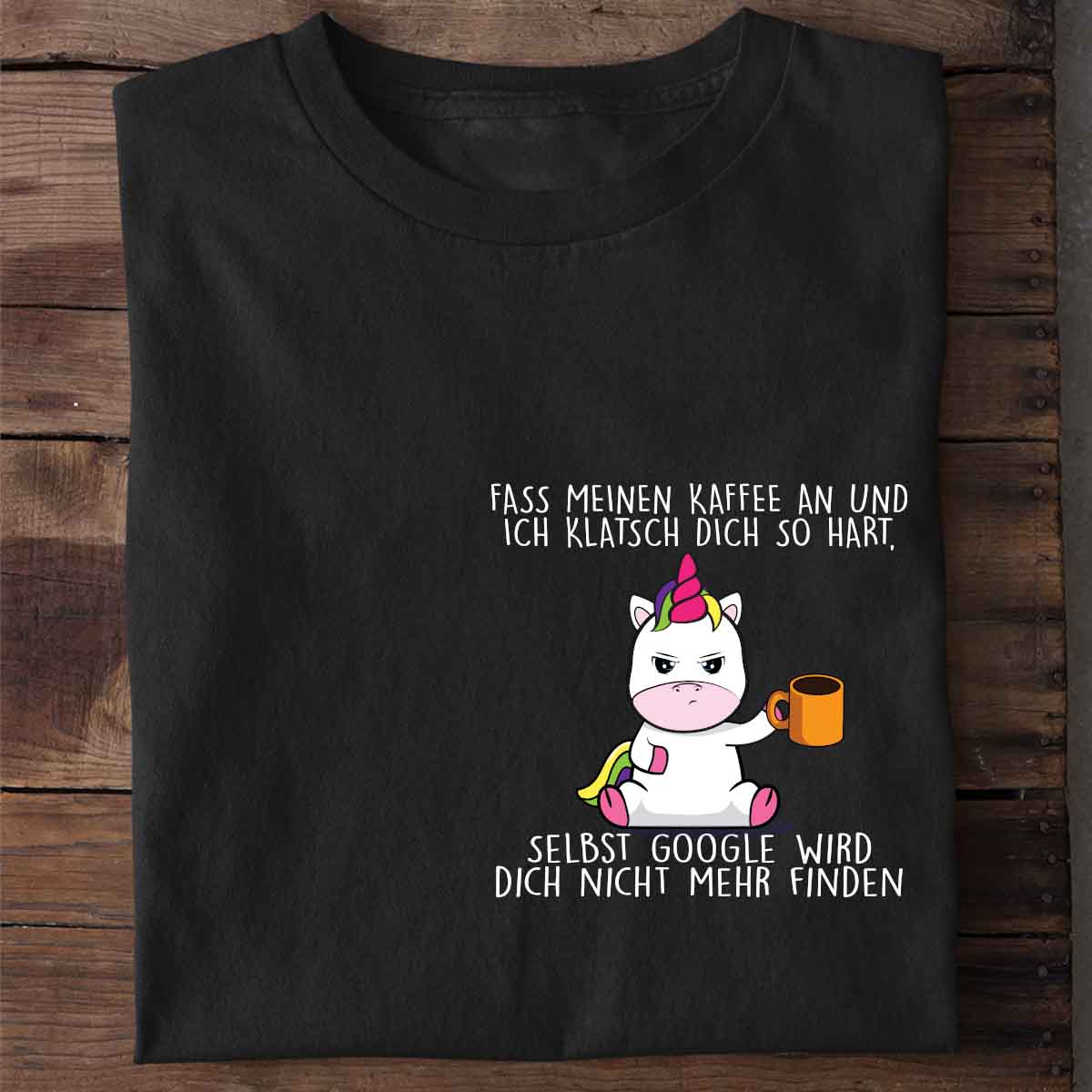 Google Cute Einhorn - Shirt Unisex Brust