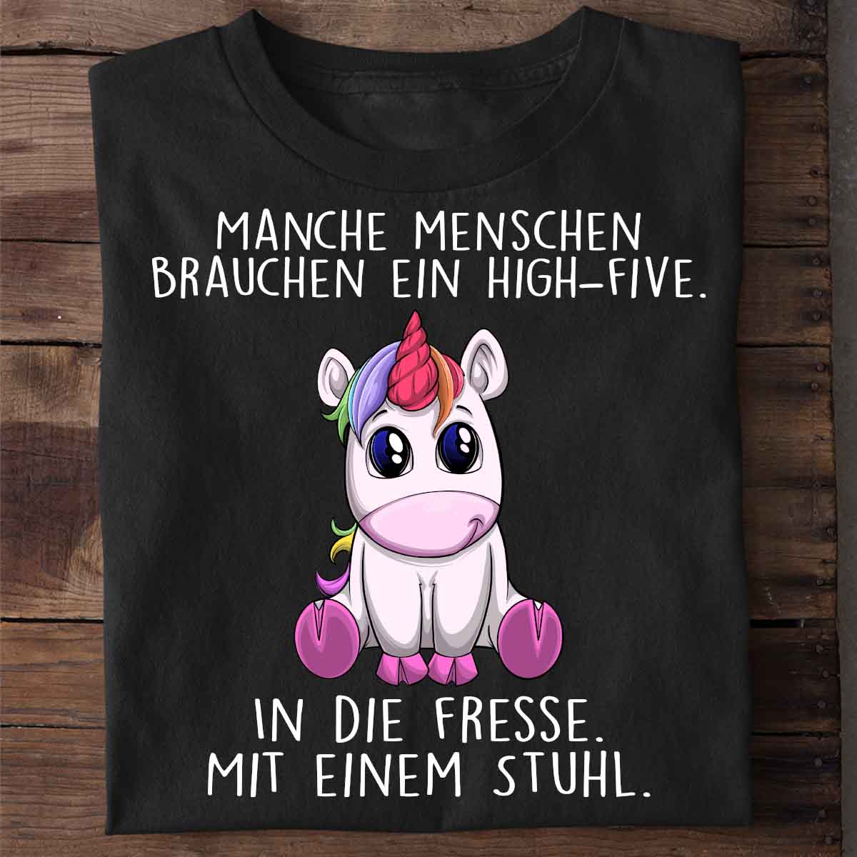 High-Five Einhorn - Shirt Unisex