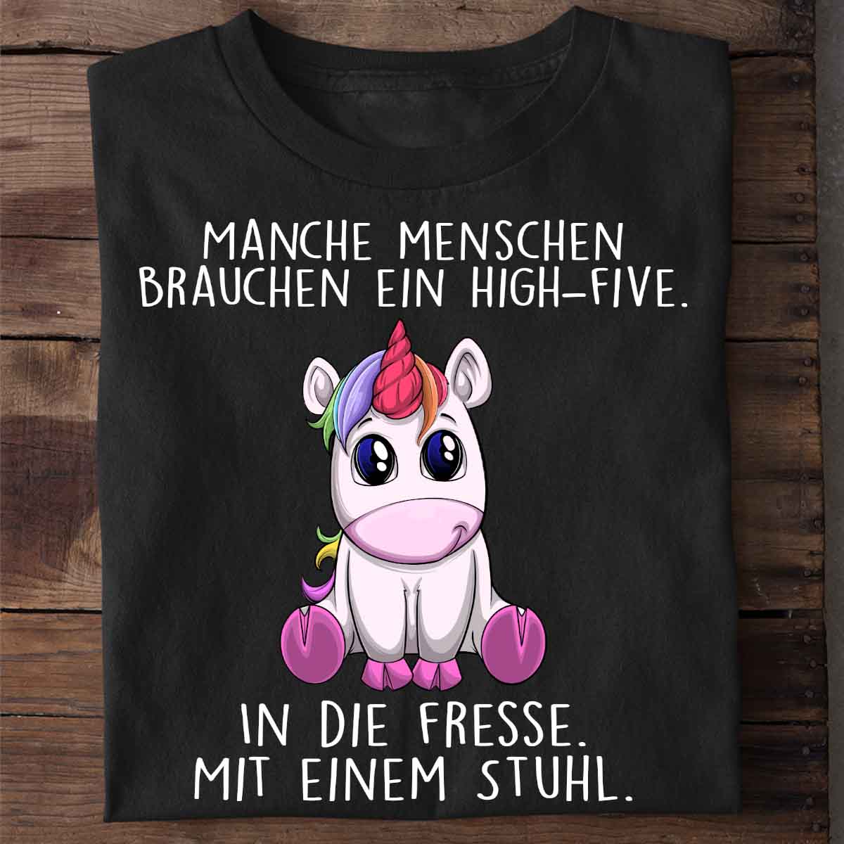 High-Five Einhorn - Shirt Unisex