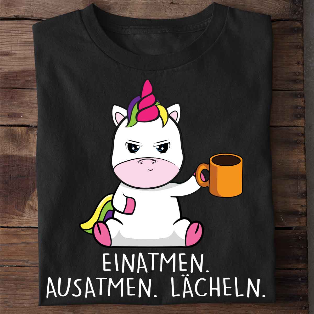Lächeln Cute Einhorn - Shirt Unisex
