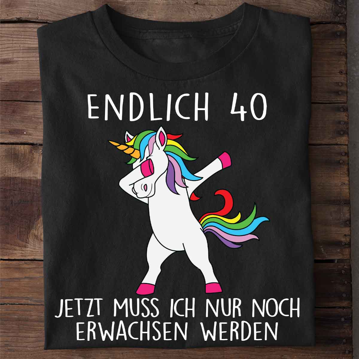 Erwachsen Einhorn - Shirt Unisex