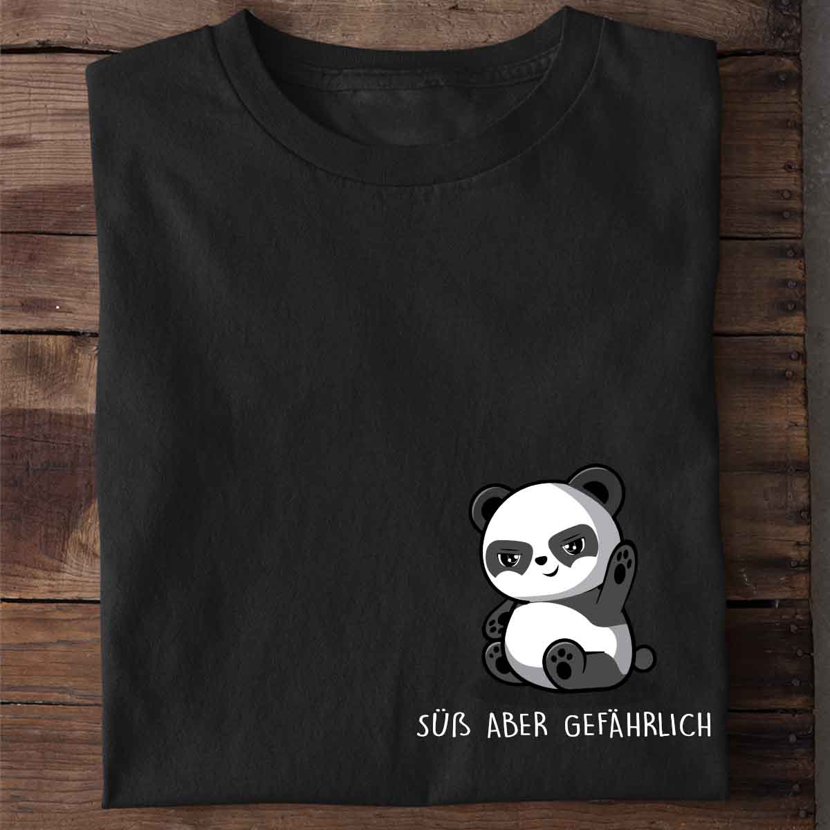 Gefährlich Panda - Shirt Unisex Brust