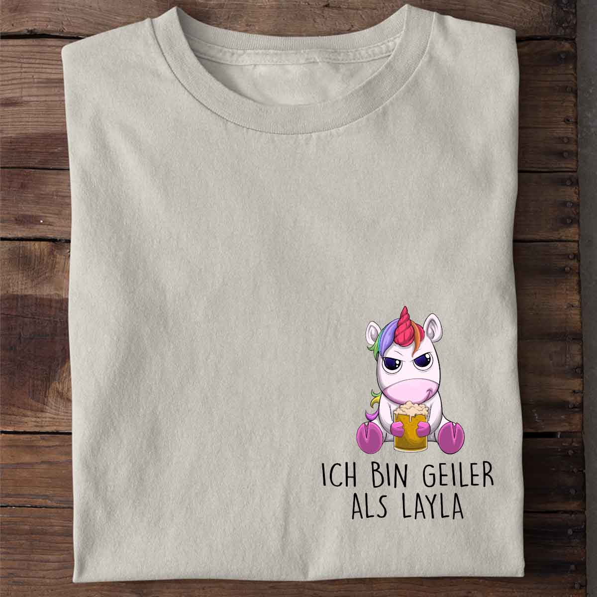 Layla Einhorn - Shirt Unisex Brust