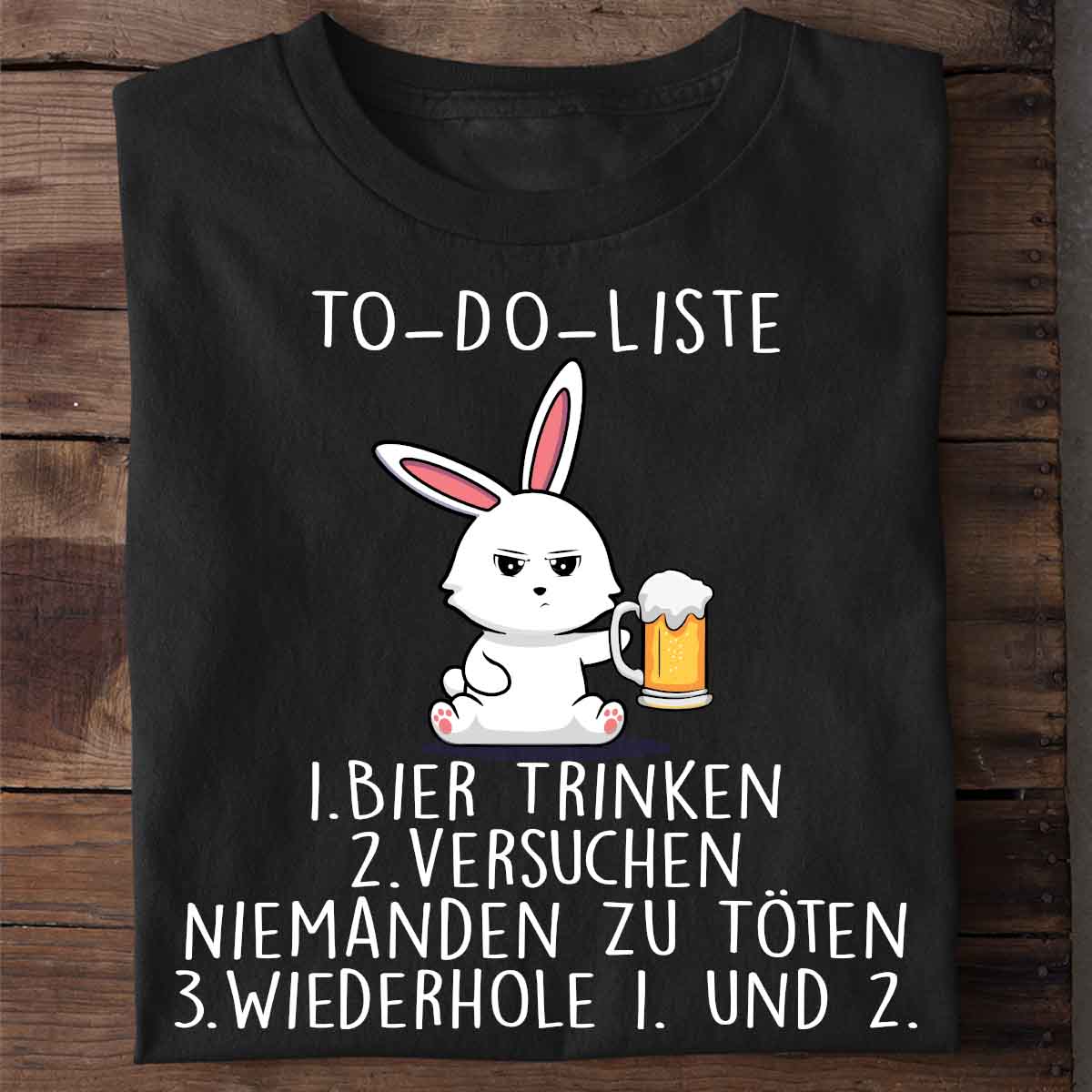 To-Do Bier Bunny - Shirt Unisex