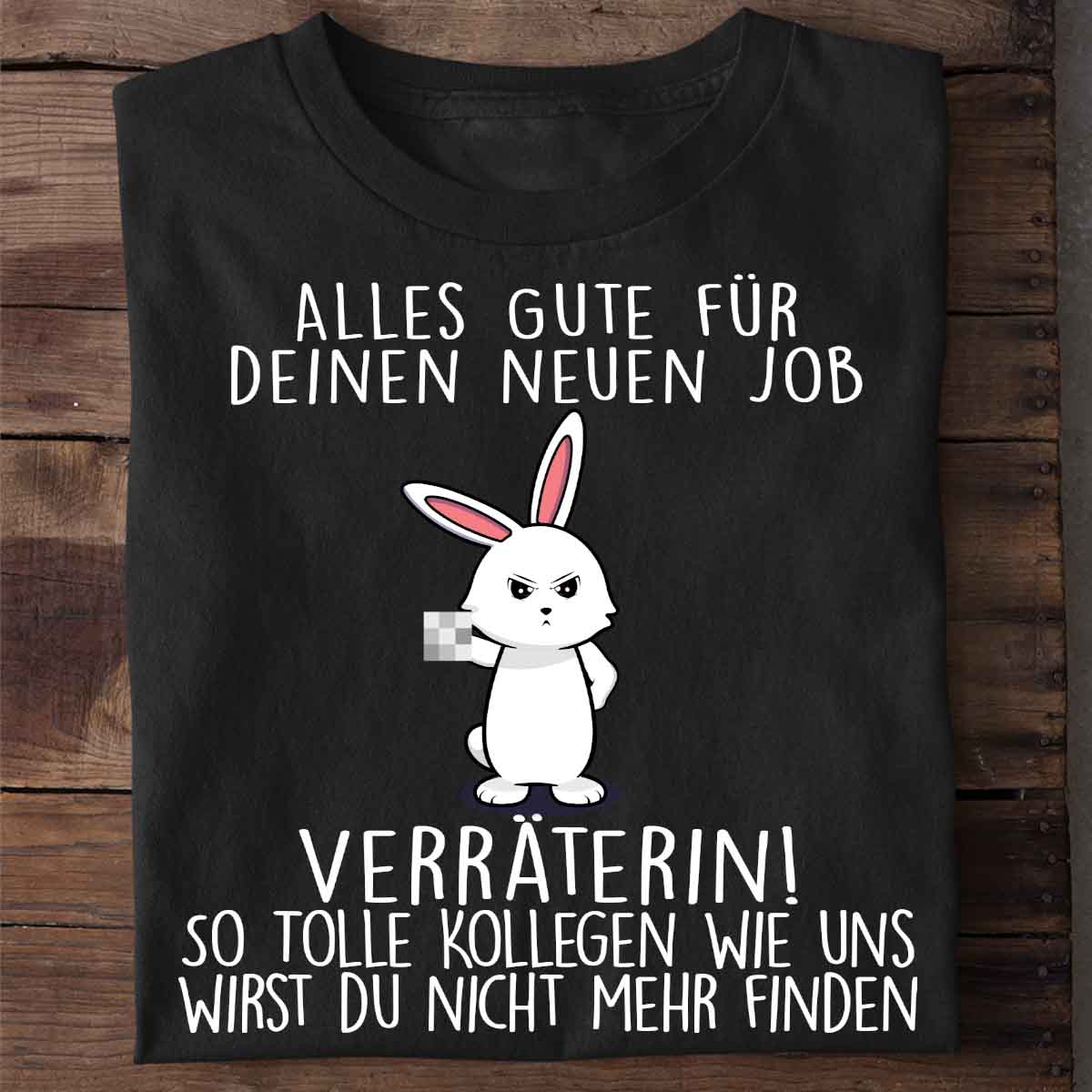Verräterin Mittelfinger Bunny - Shirt Unisex