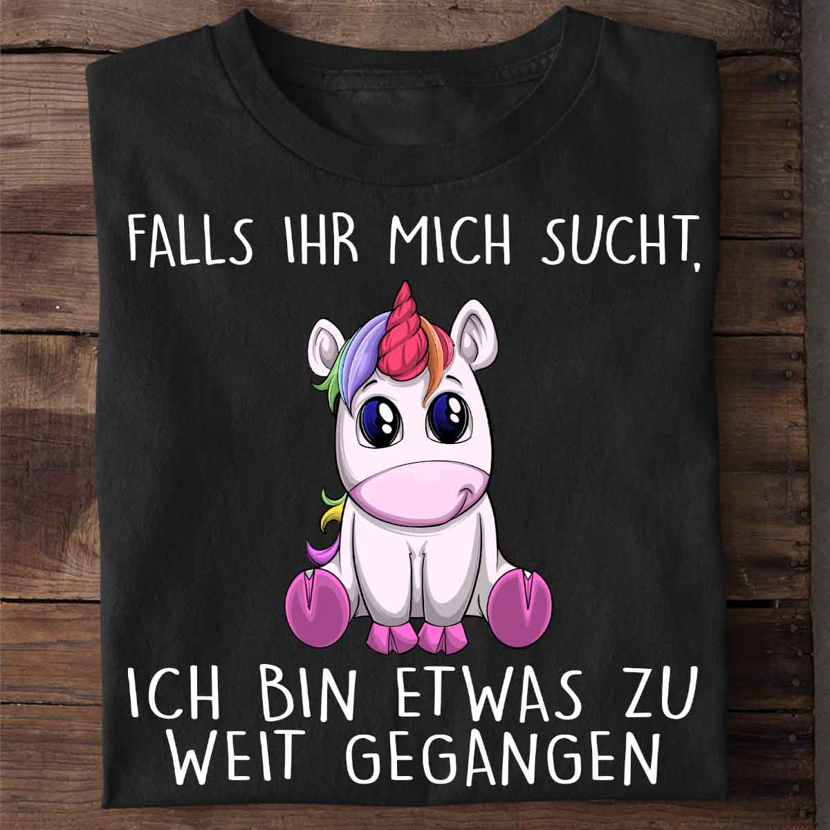 Zu Weit Einhorn - Shirt Unisex