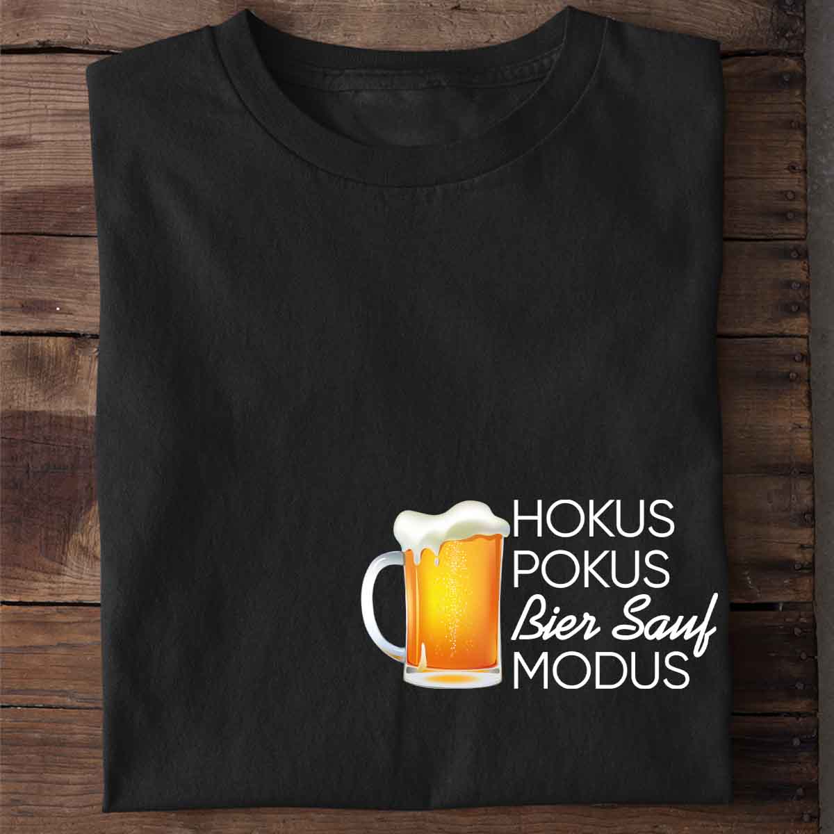 Bier Sauf Modus - Shirt Unisex Brust