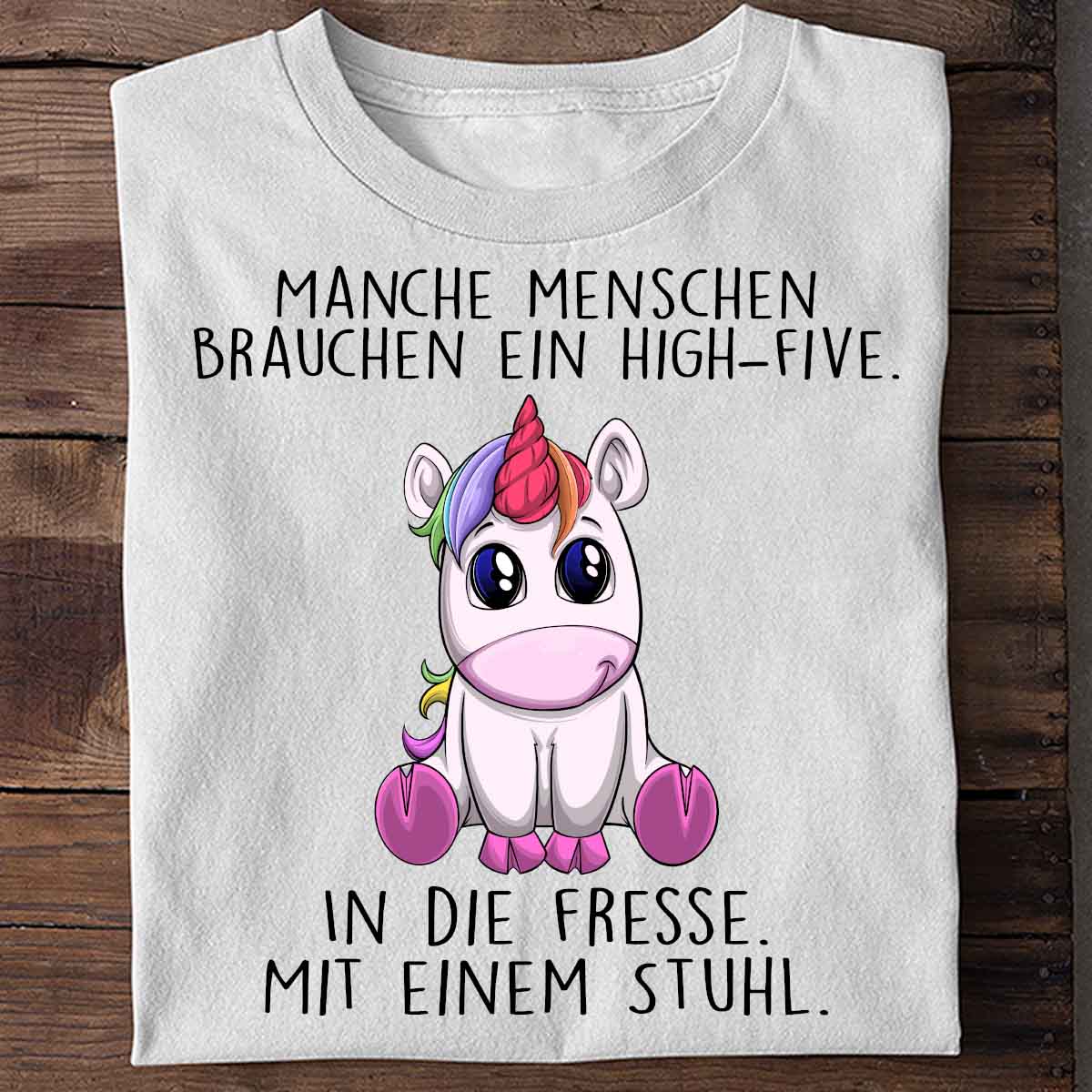 High-Five Einhorn - Shirt Unisex