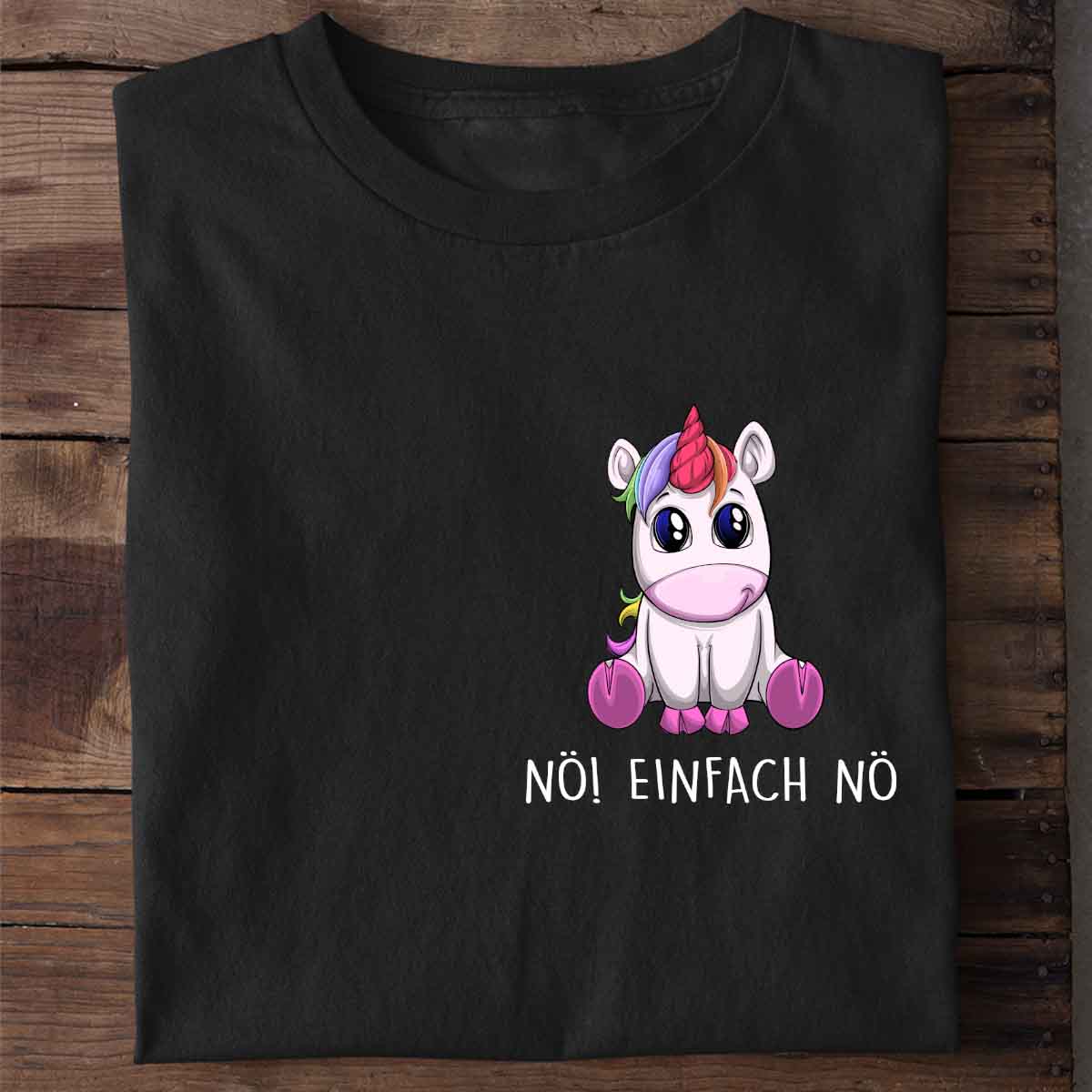 Nö! Einhorn Brust –  Shirt Unisex