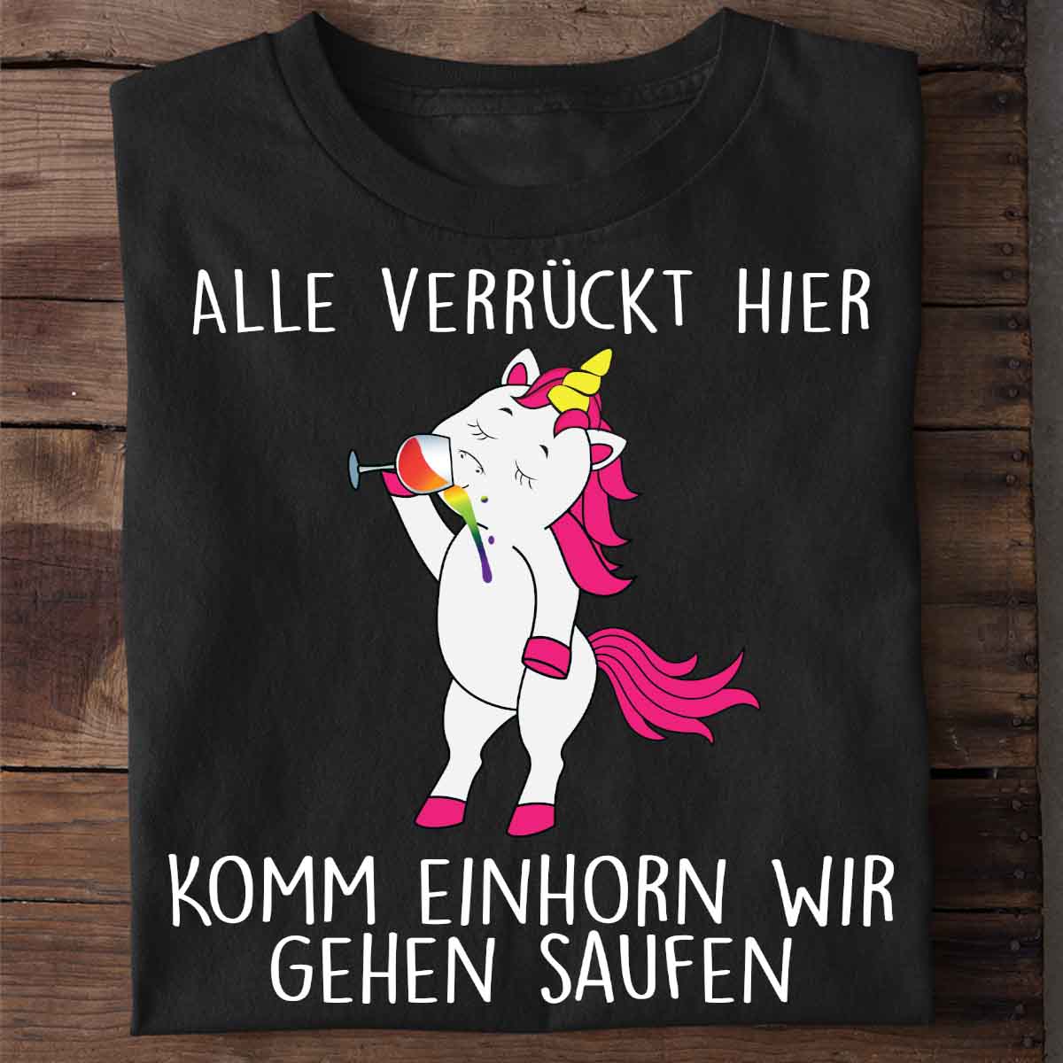 Saufen Einhorn - Shirt Unisex