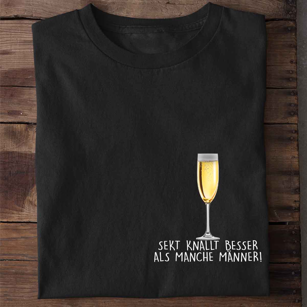 Sekt Knallt - Shirt Unisex Brust
