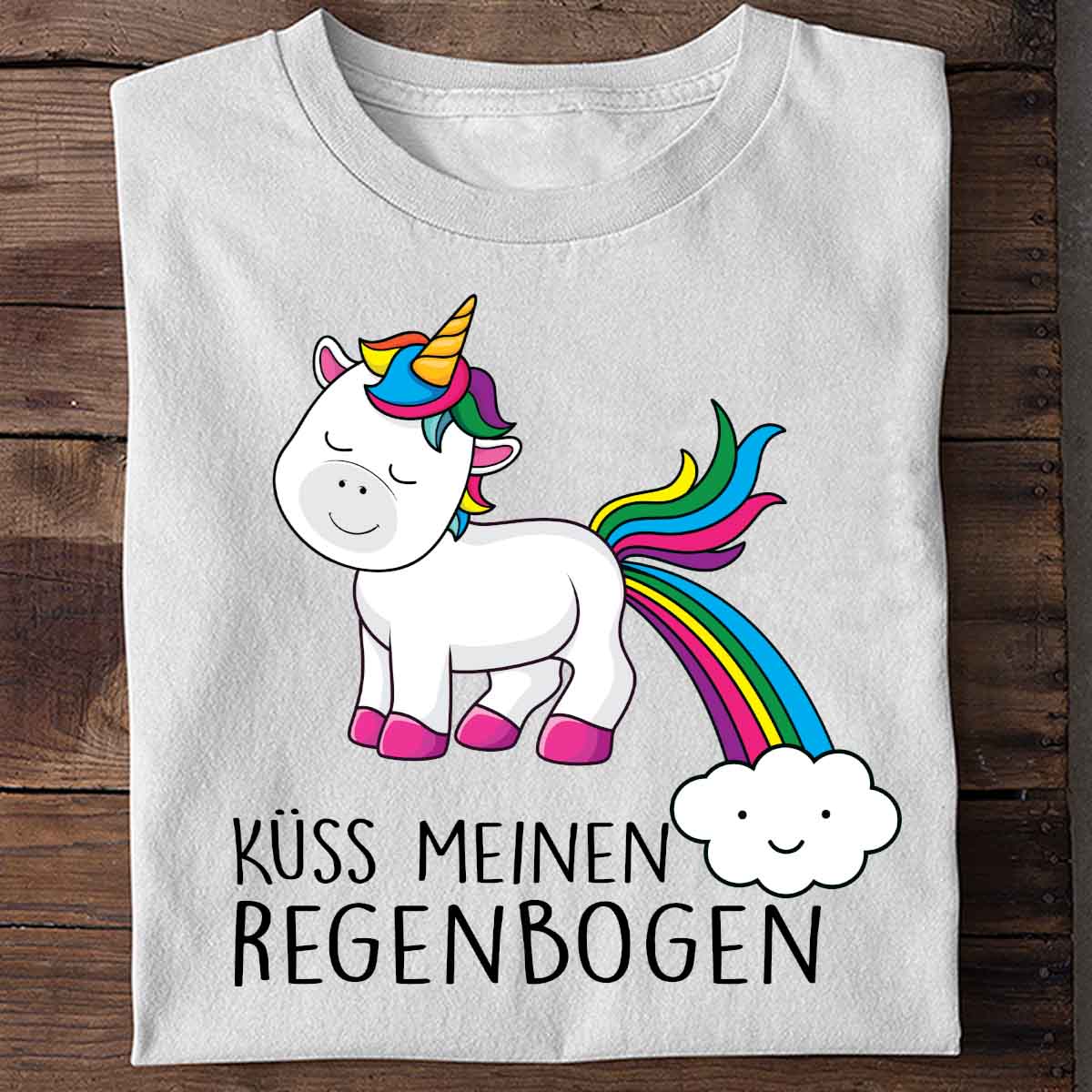 Regenbogen Einhorn - Shirt Unisex
