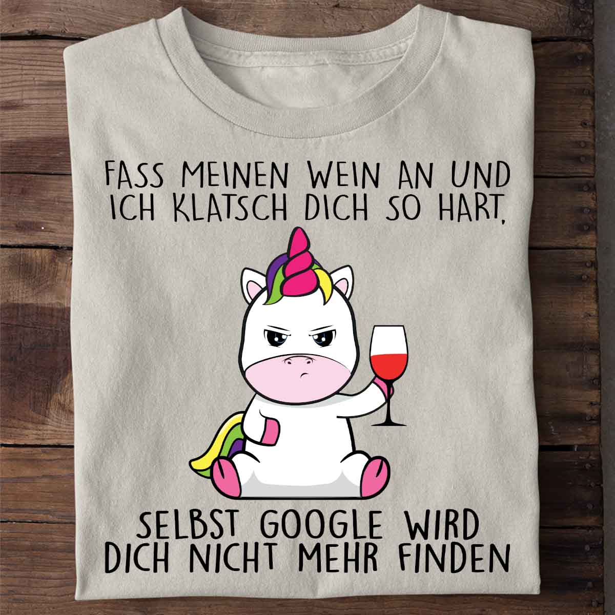 Wein Cute Einhorn - Shirt Unisex