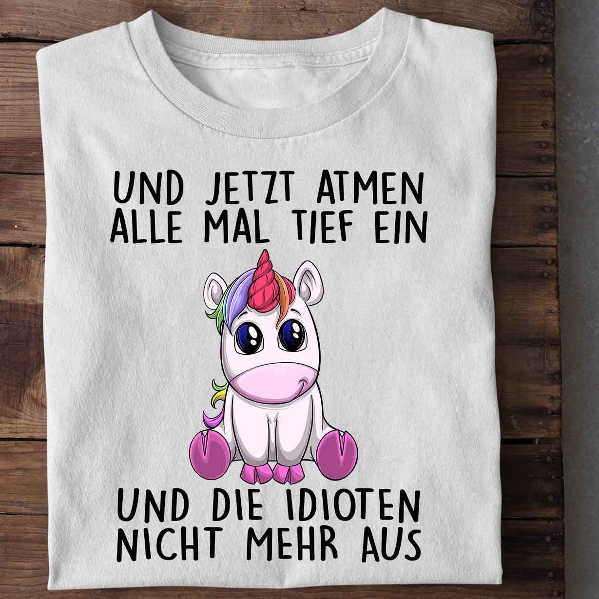 Einatmen Einhorn - Shirt
