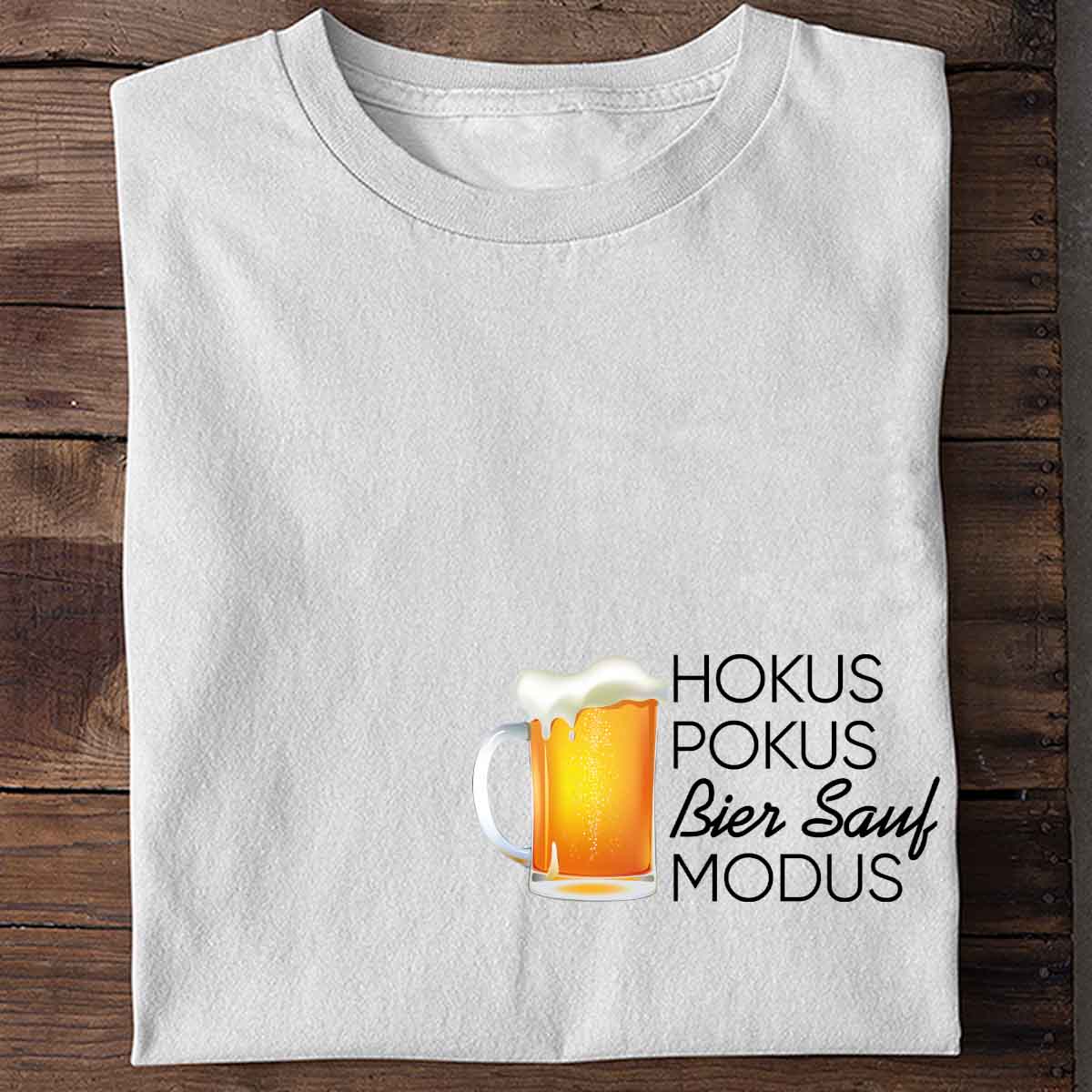 Bier Sauf Modus - Shirt Unisex Brust