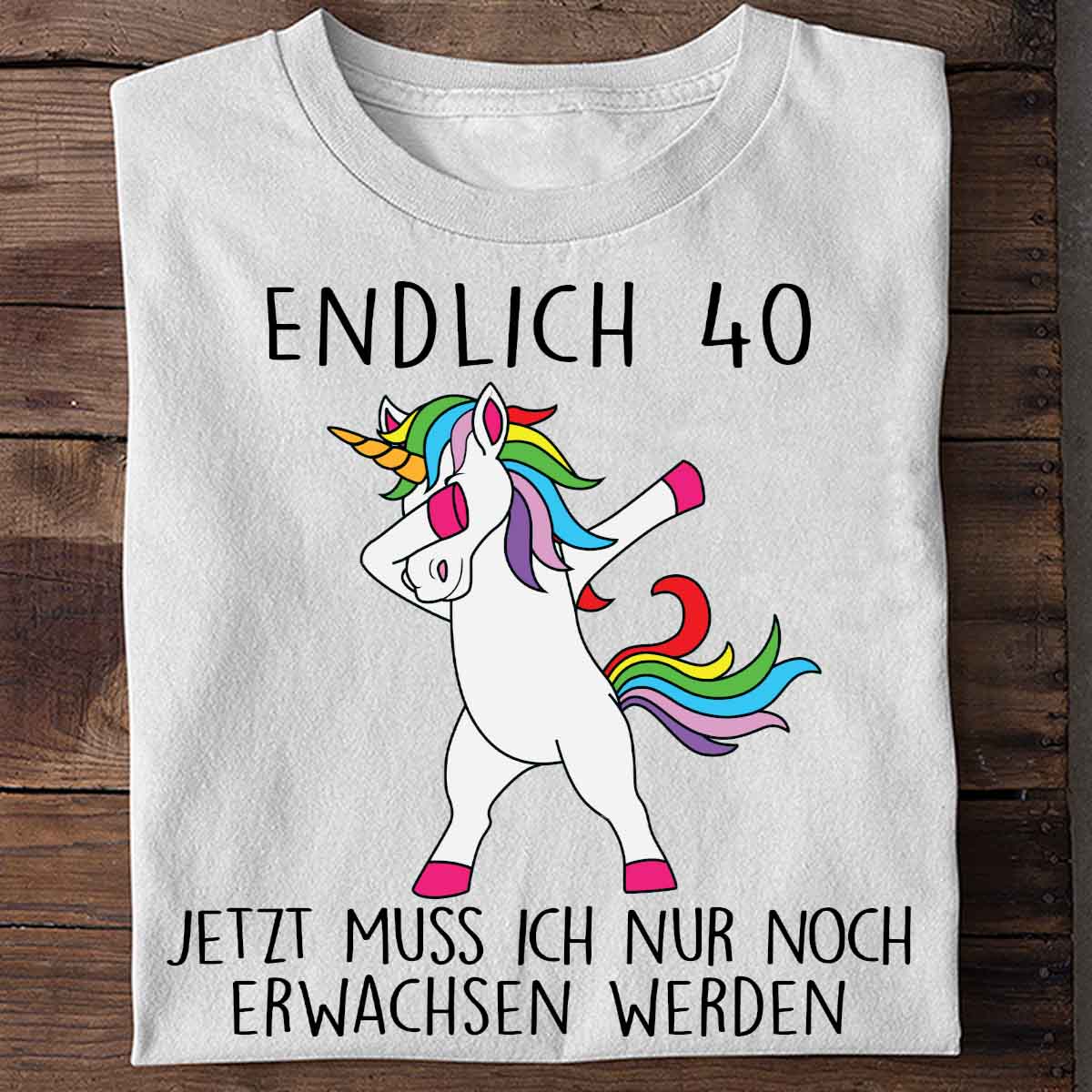 Erwachsen Einhorn - Shirt Unisex