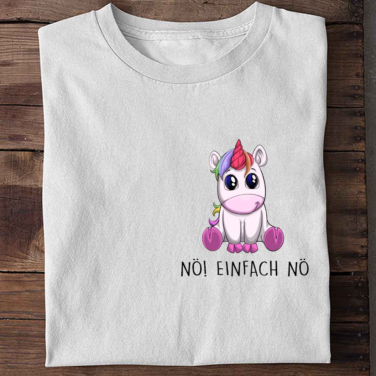 Nö! Einhorn Brust – Shirt Unisex