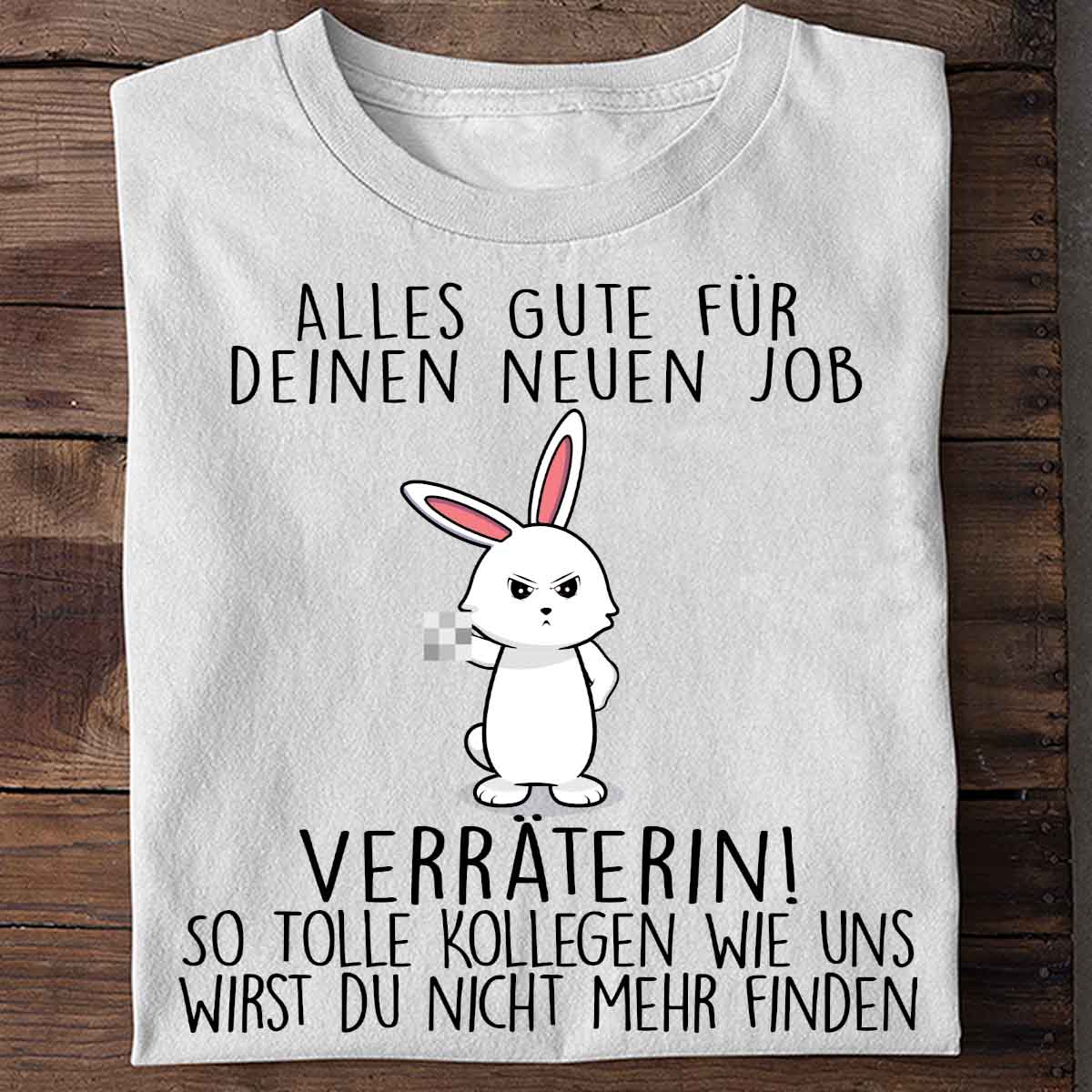 Verräterin Mittelfinger Bunny - Shirt Unisex