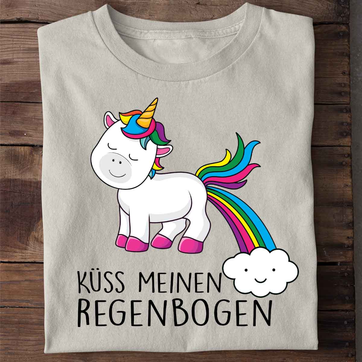 Regenbogen Einhorn - Shirt Unisex