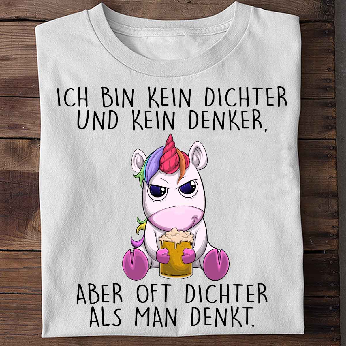 Dichter und Denker Einhorn - Shirt Unisex