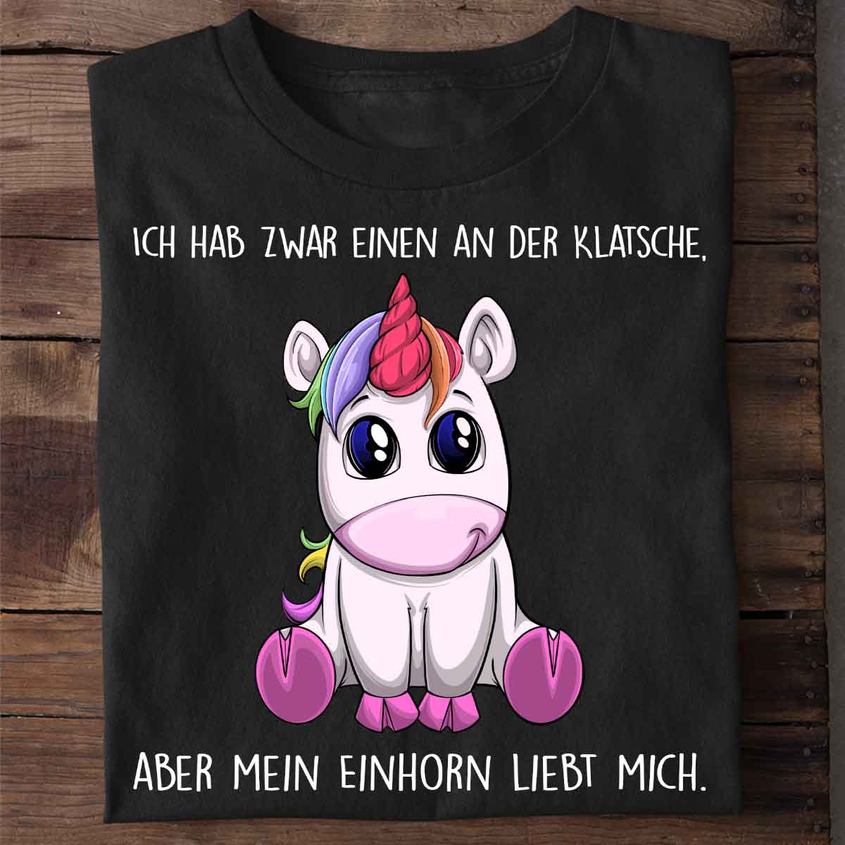 Klatsche Einhorn - Shirt Unisex