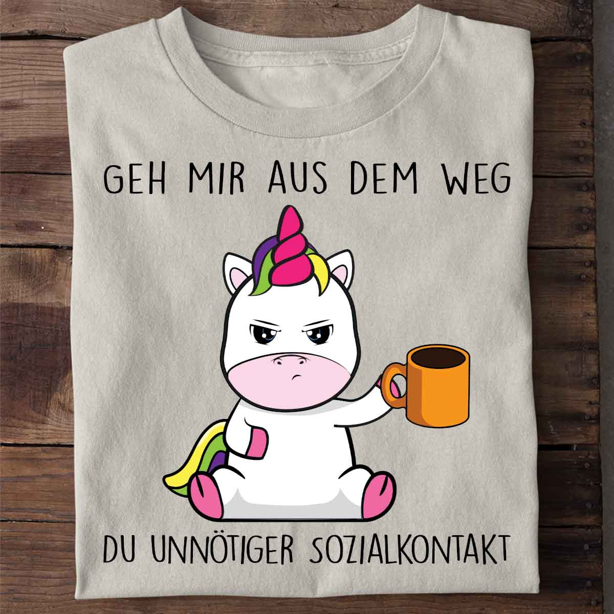 Sozialkontakt Cute Einhorn - Shirt Unisex