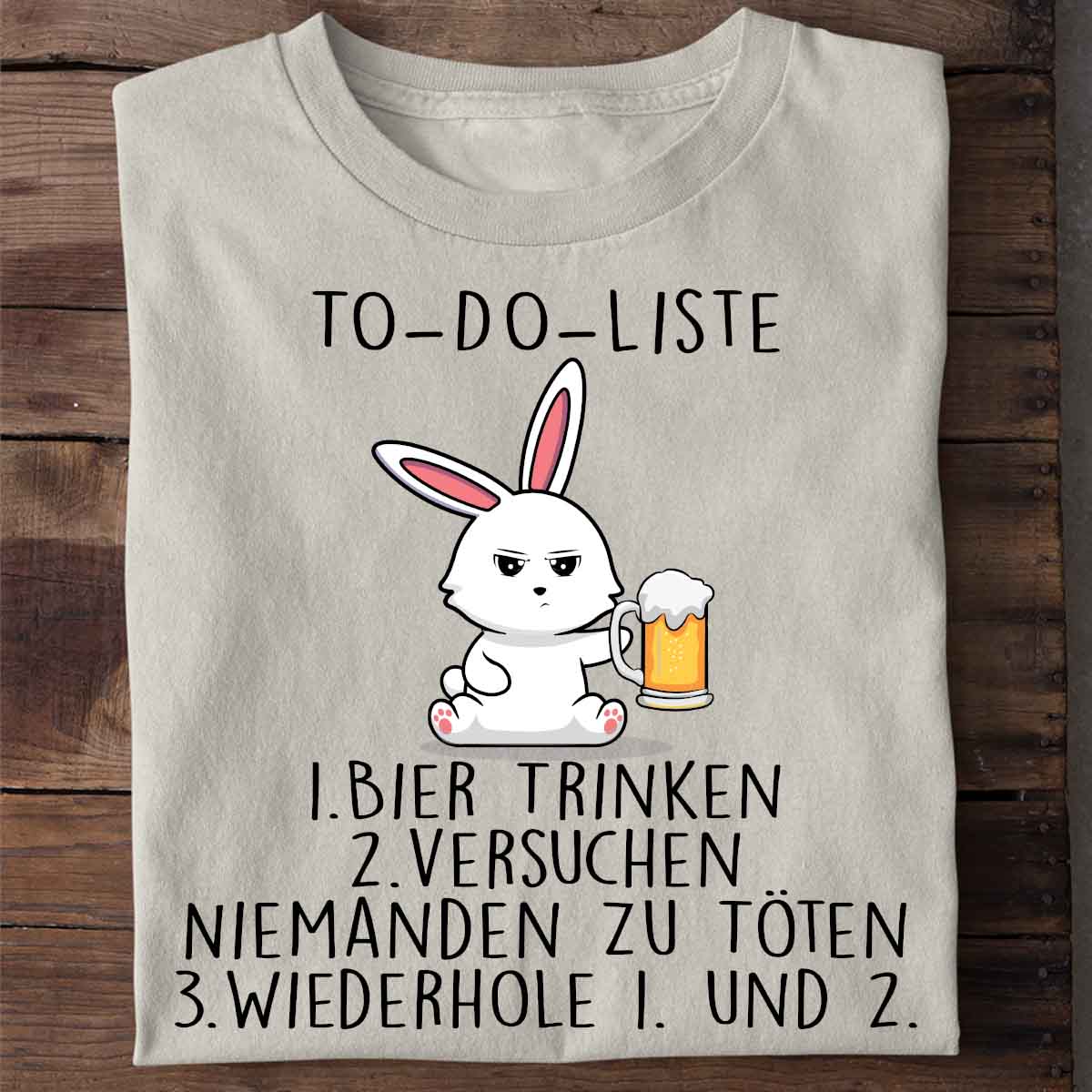 To-Do Bier Bunny - Shirt Unisex