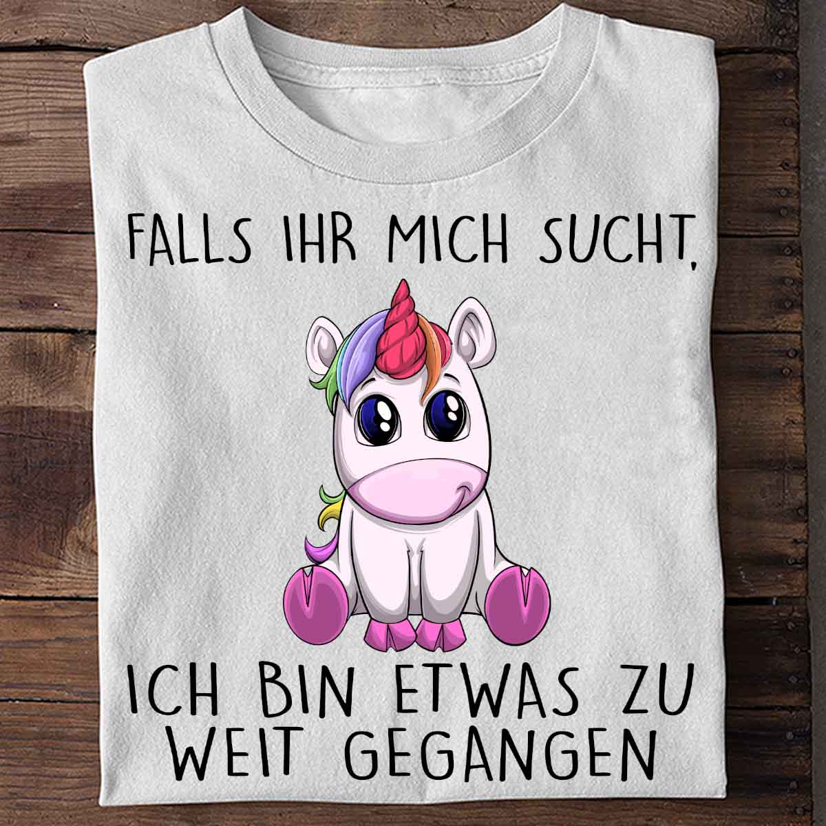 Zu Weit Einhorn - Shirt Unisex