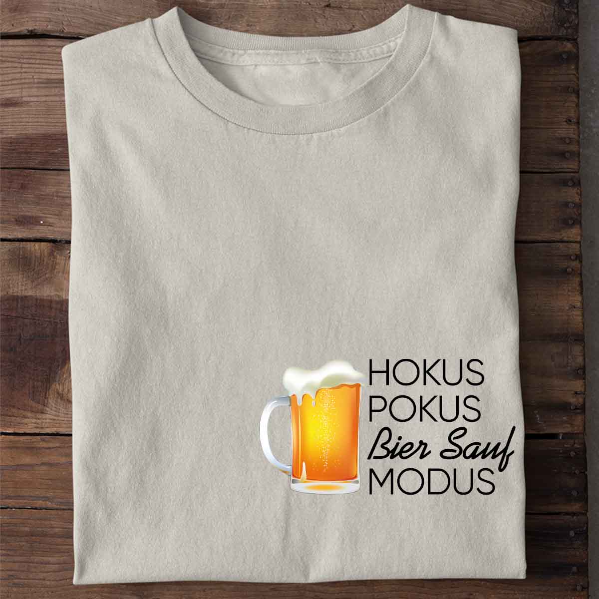 Bier Sauf Modus - Shirt Unisex Brust