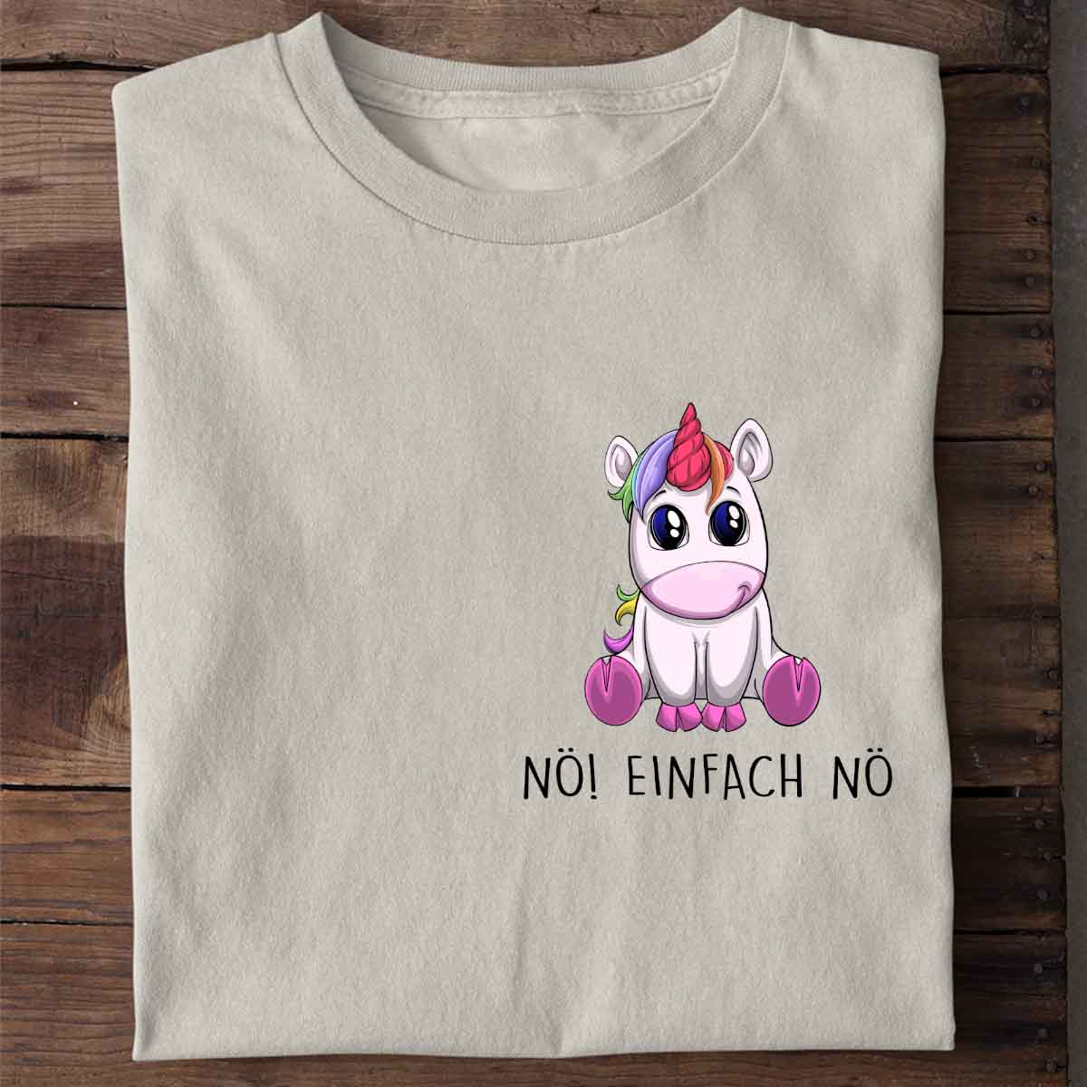 Nö! Einhorn Brust –  Shirt Unisex