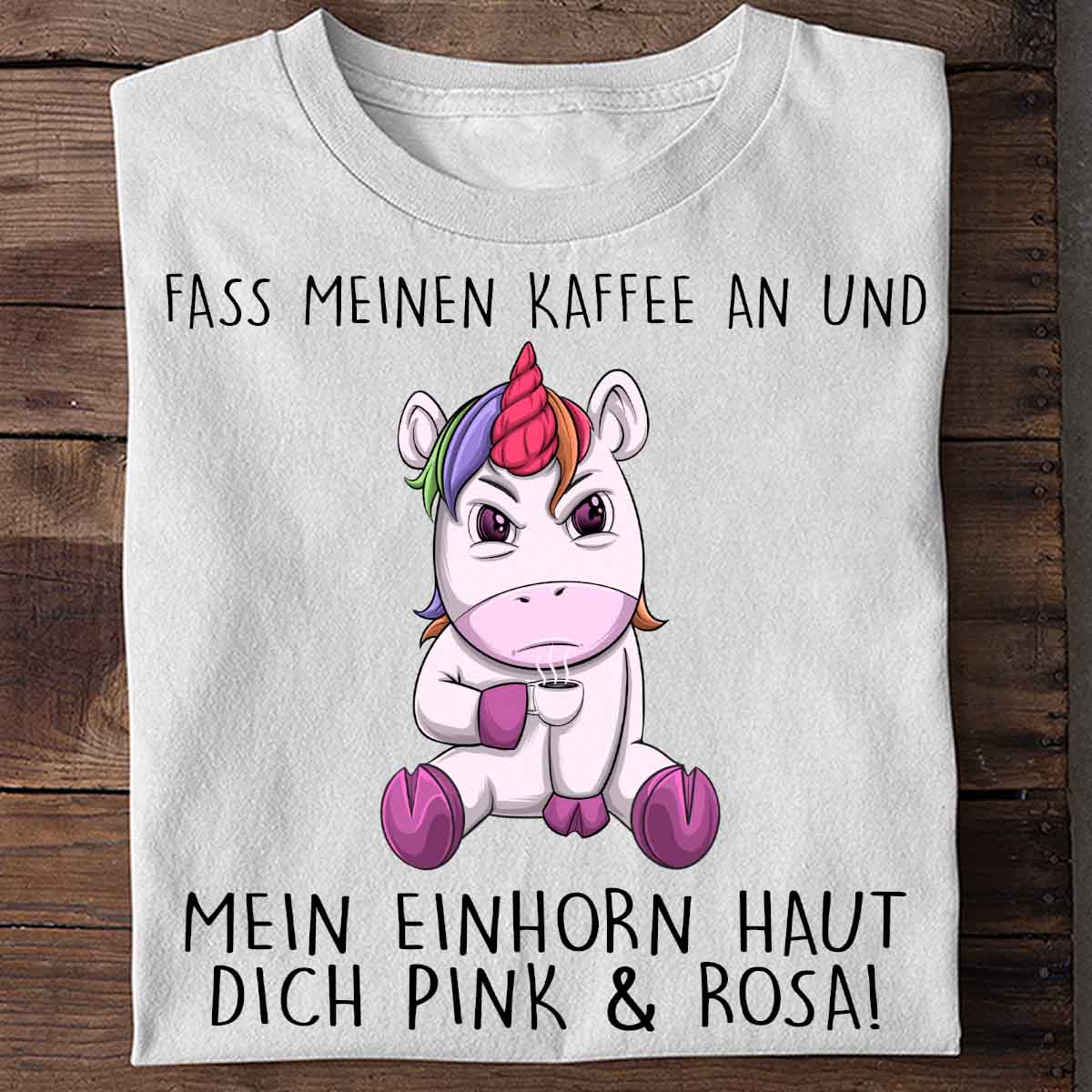 Pink & Rosa Angry Einhorn - Shirt Unisex