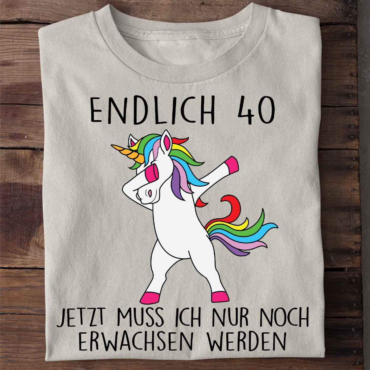 Erwachsen Einhorn - Shirt Unisex