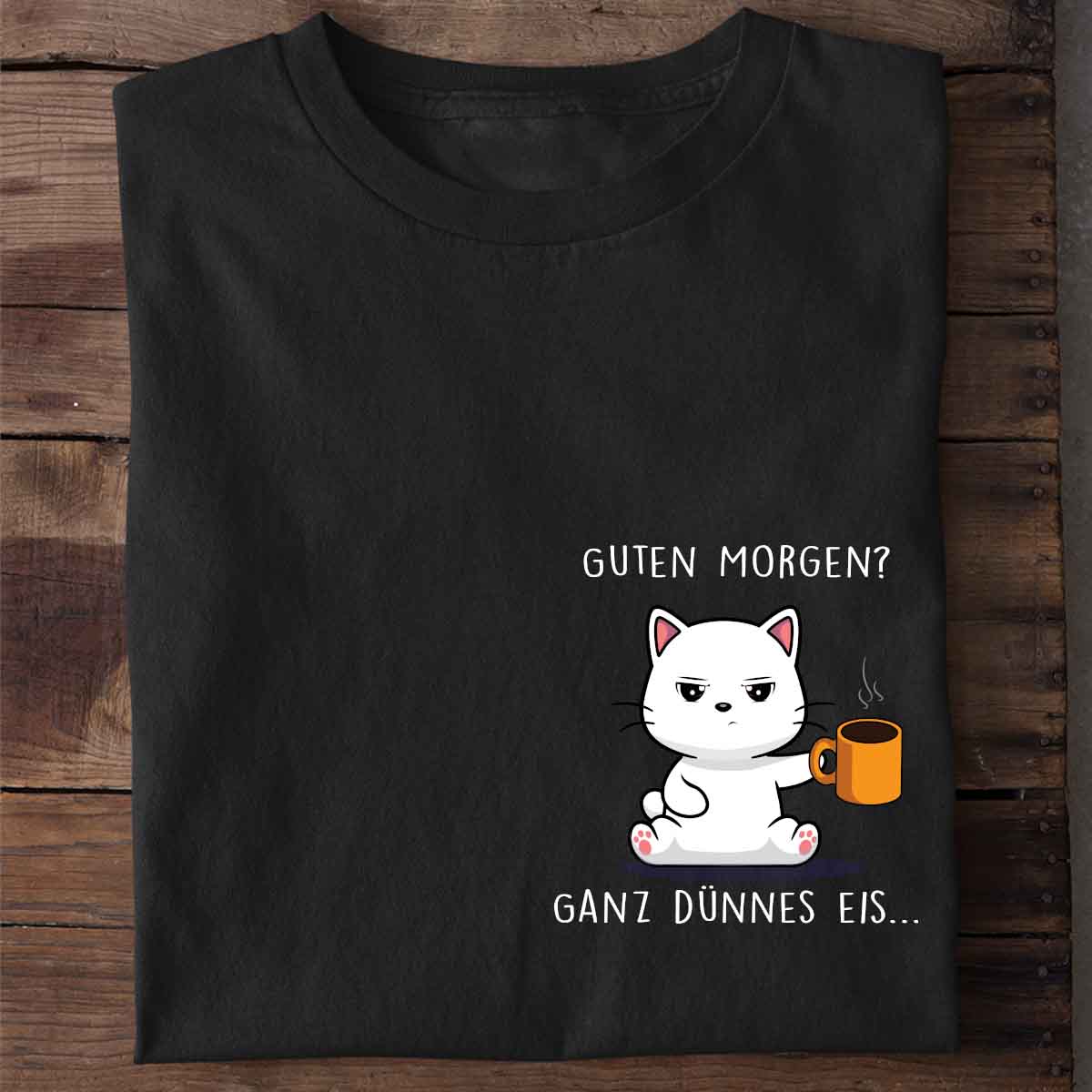 Guten Morgen Cute Cat - Shirt Unisex Brust