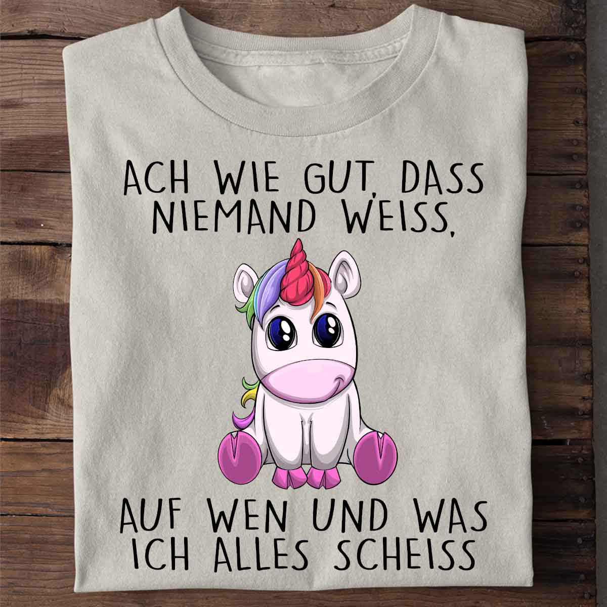 Wen und Was Einhorn - Shirt Unisex