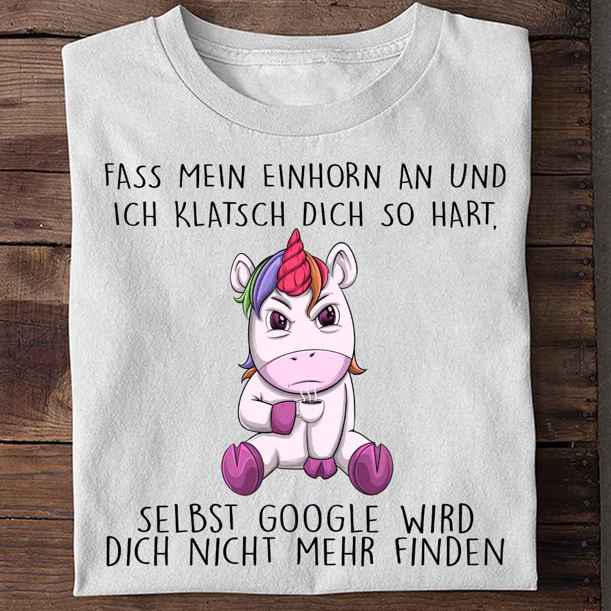 Google Angry Einhorn 2 - Shirt Unisex