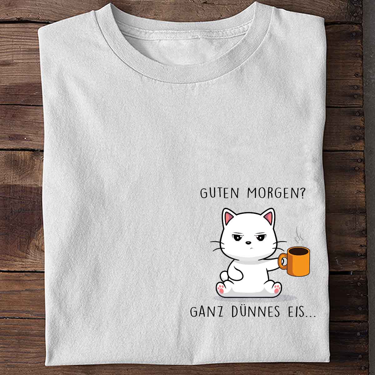 Guten Morgen Cute Cat - Shirt Unisex Brust