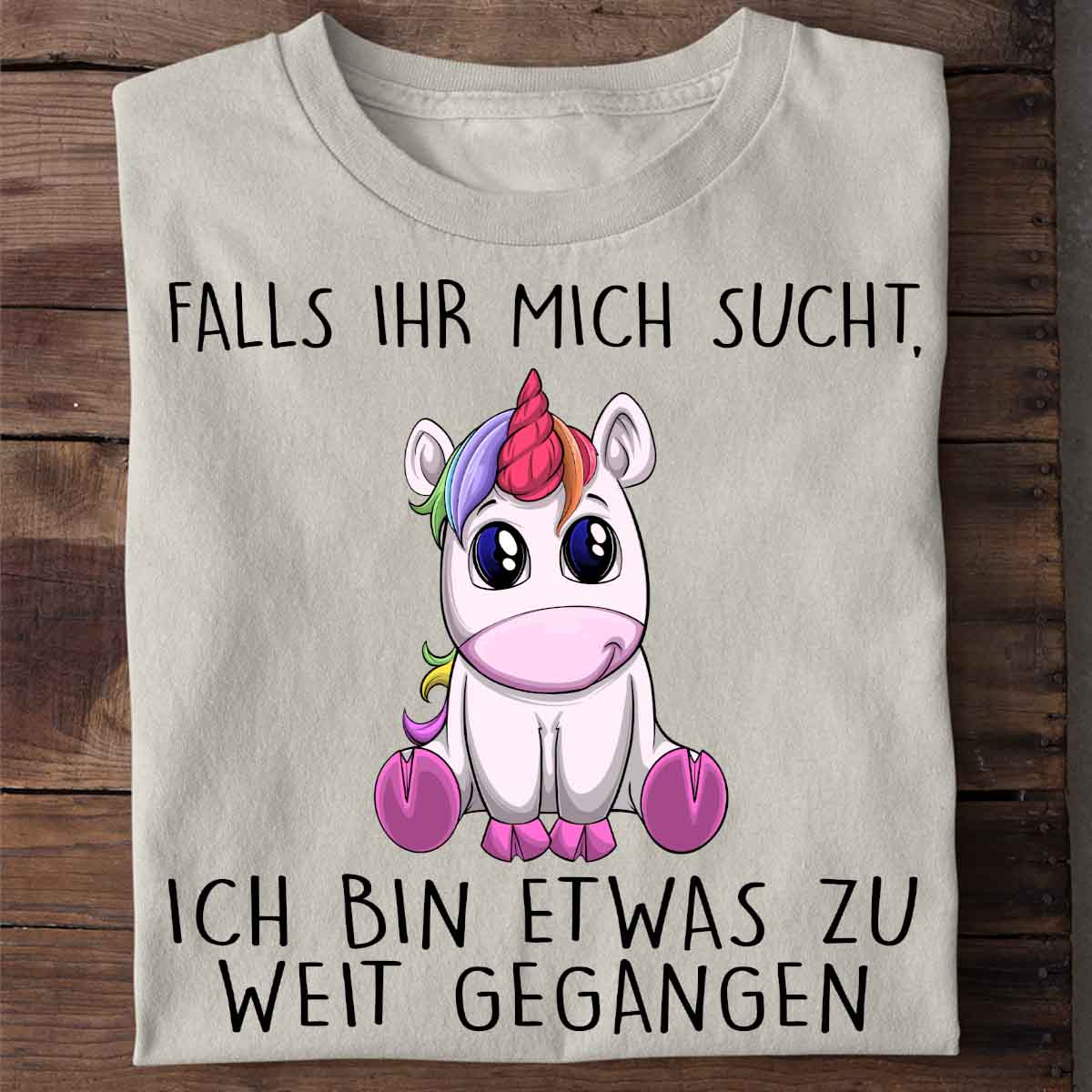 Zu Weit Einhorn - Shirt Unisex