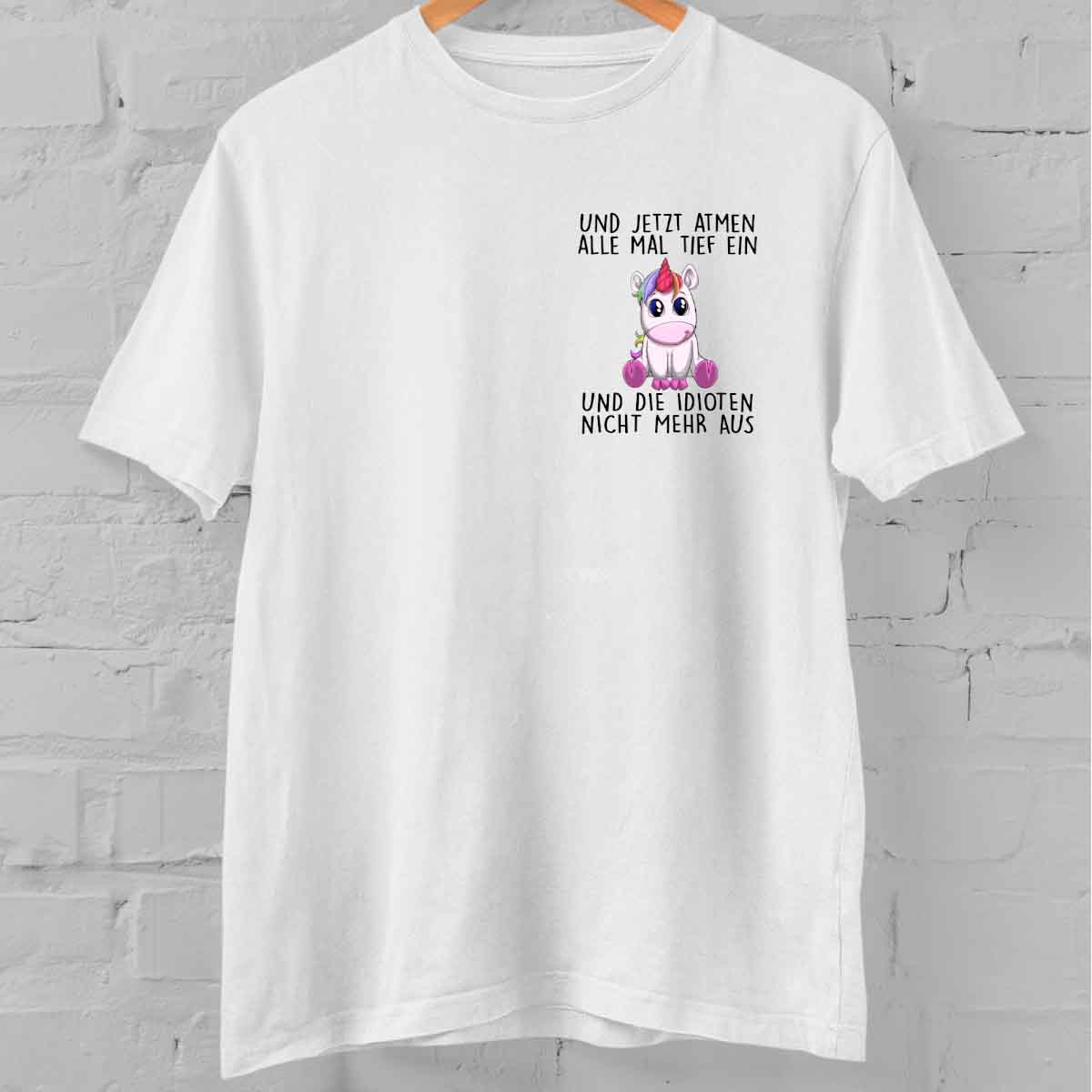 Einatmen Einhorn Brust – Oversize Shirt Unisex