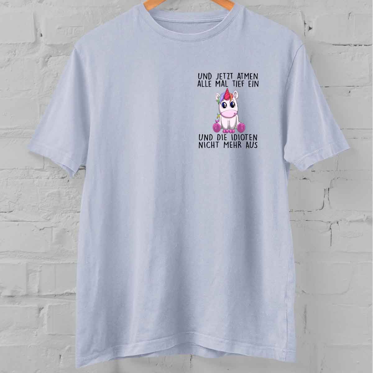 Einatmen Einhorn Brust – Oversize Shirt Unisex