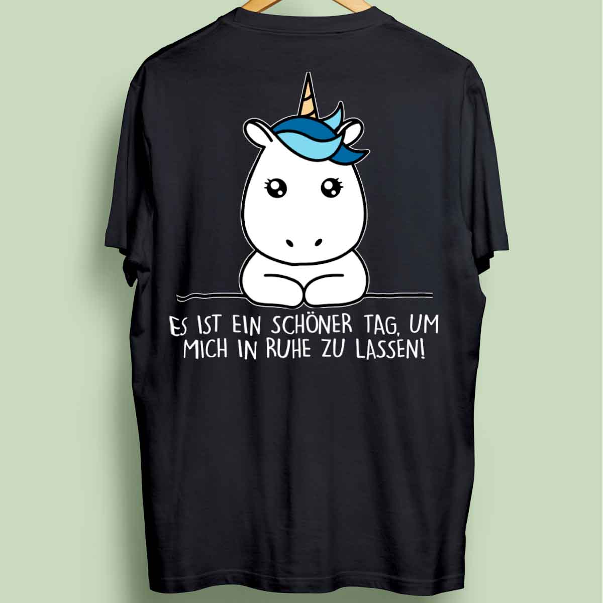 Ruhe Simple Einhorn - Oversize Shirt Unisex Rückendruck
