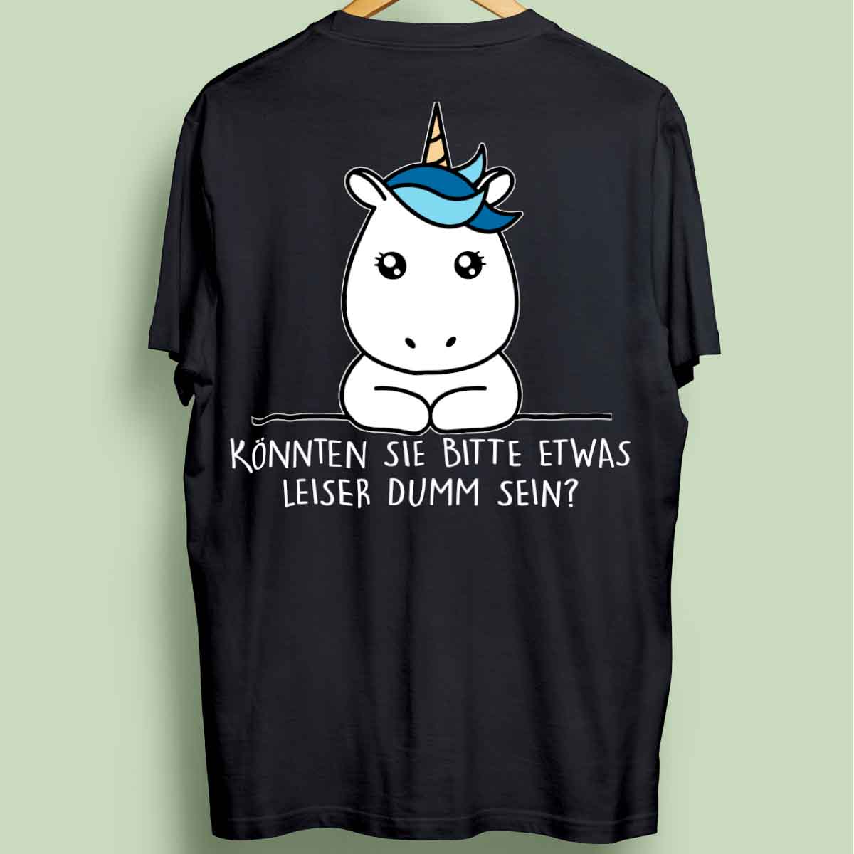 Leise Simple Einhorn - Oversize Shirt Unisex Rückendruck