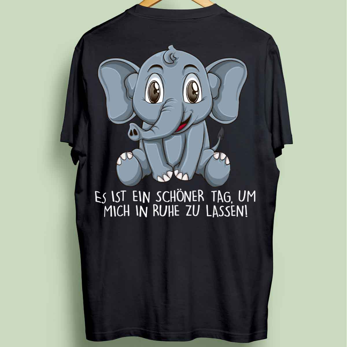 Ruhe Elefant - Oversize Shirt Unisex Rückendruck