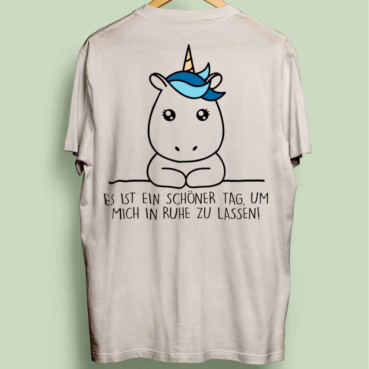 Ruhe Simple Einhorn - Oversize Shirt Unisex Rückendruck