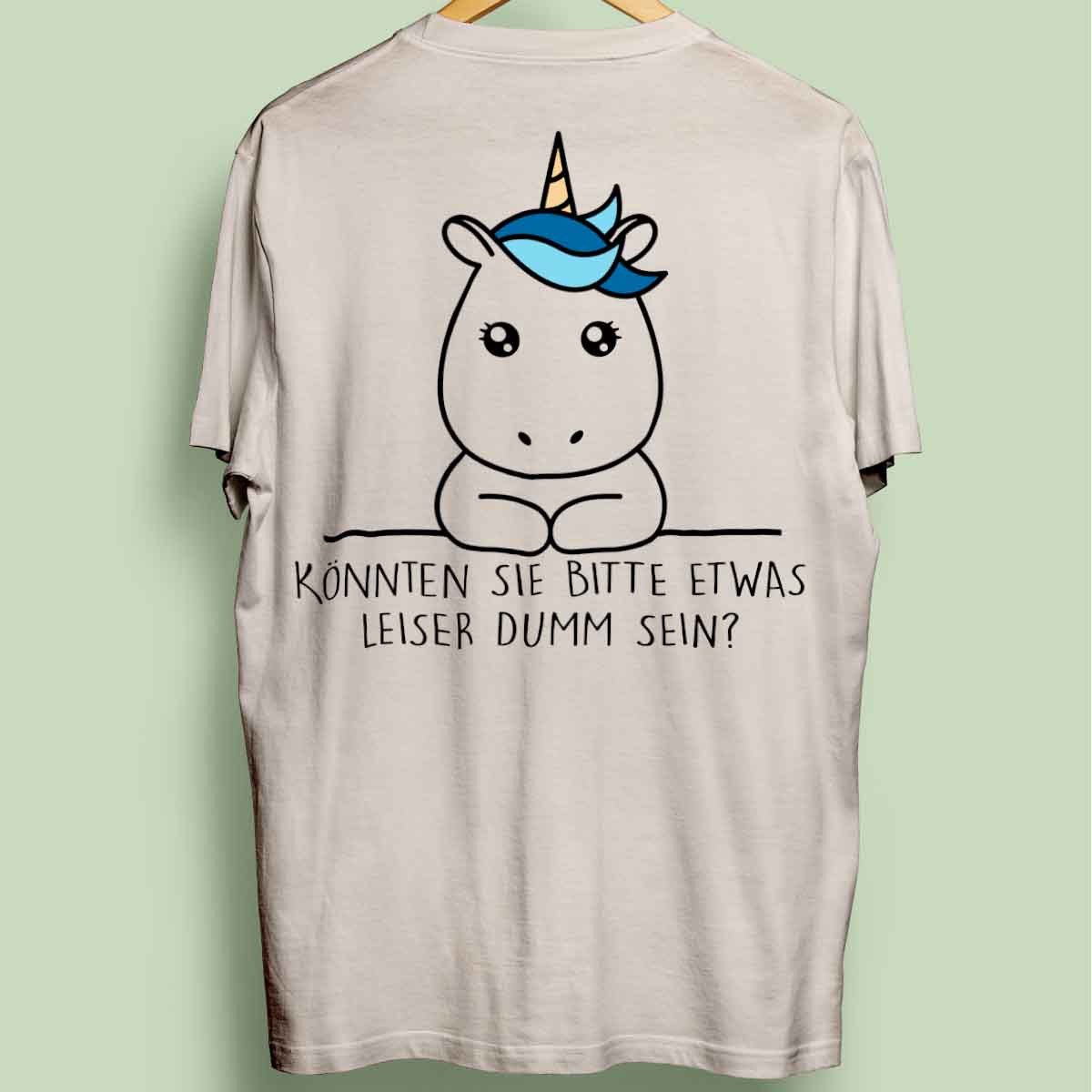 Leise Simple Einhorn - Oversize Shirt Unisex Rückendruck