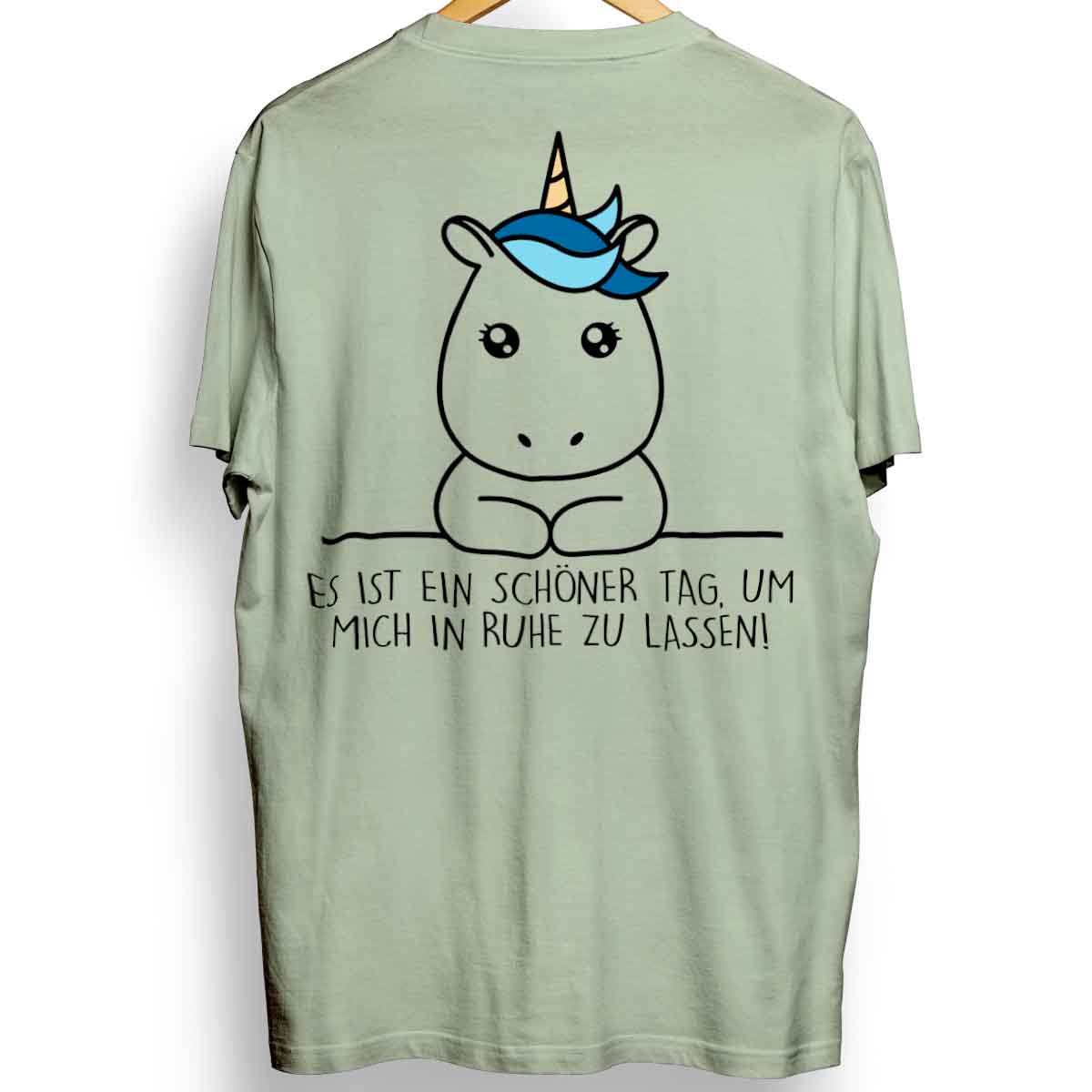 Ruhe Simple Einhorn - Oversize Shirt Unisex Rückendruck