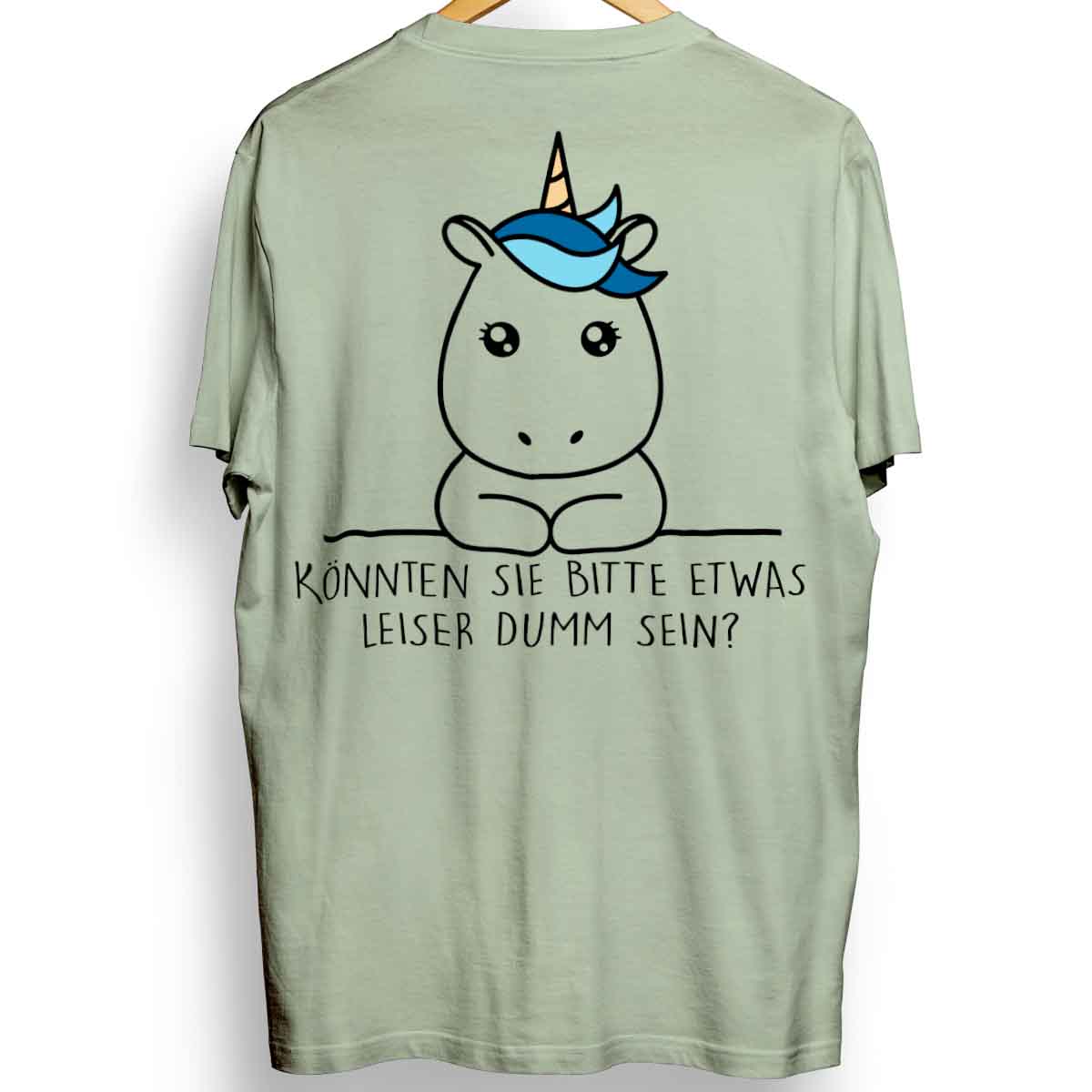 Leise Simple Einhorn - Oversize Shirt Unisex Rückendruck