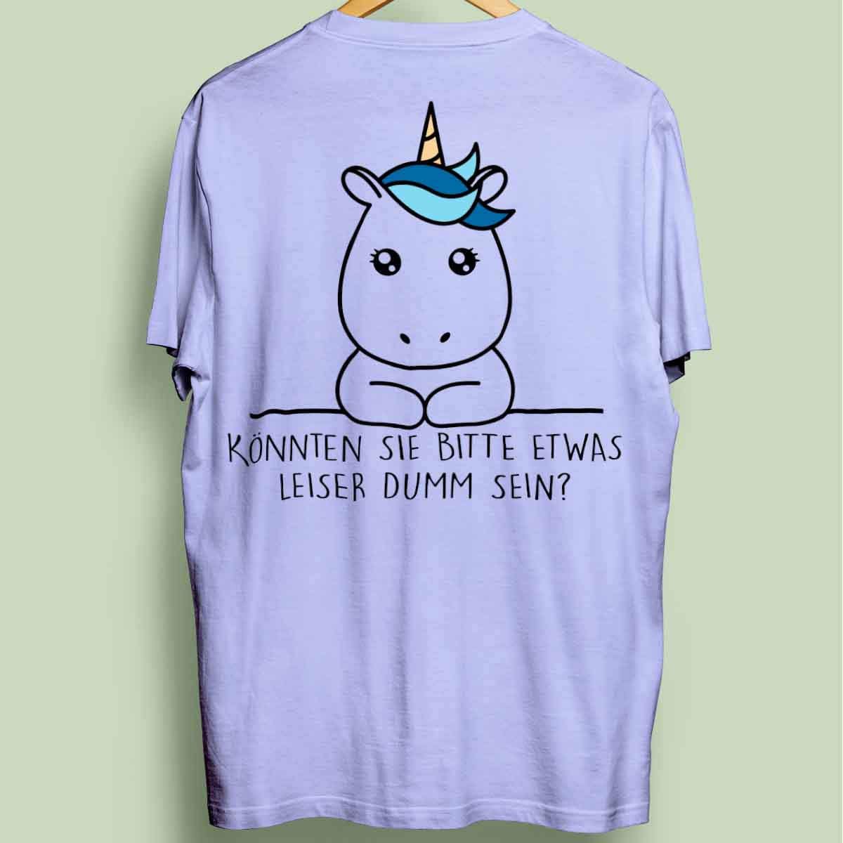 Leise Simple Einhorn - Oversize Shirt Unisex Rückendruck