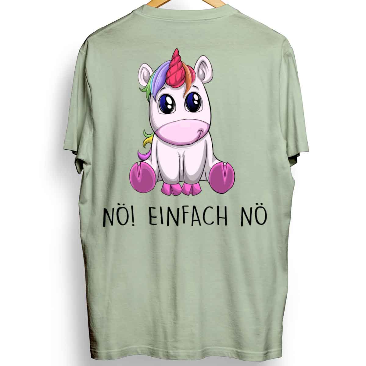 Nö! Einhorn - Oversize Shirt Unisex Rückendruck